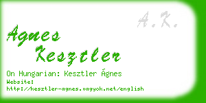 agnes kesztler business card